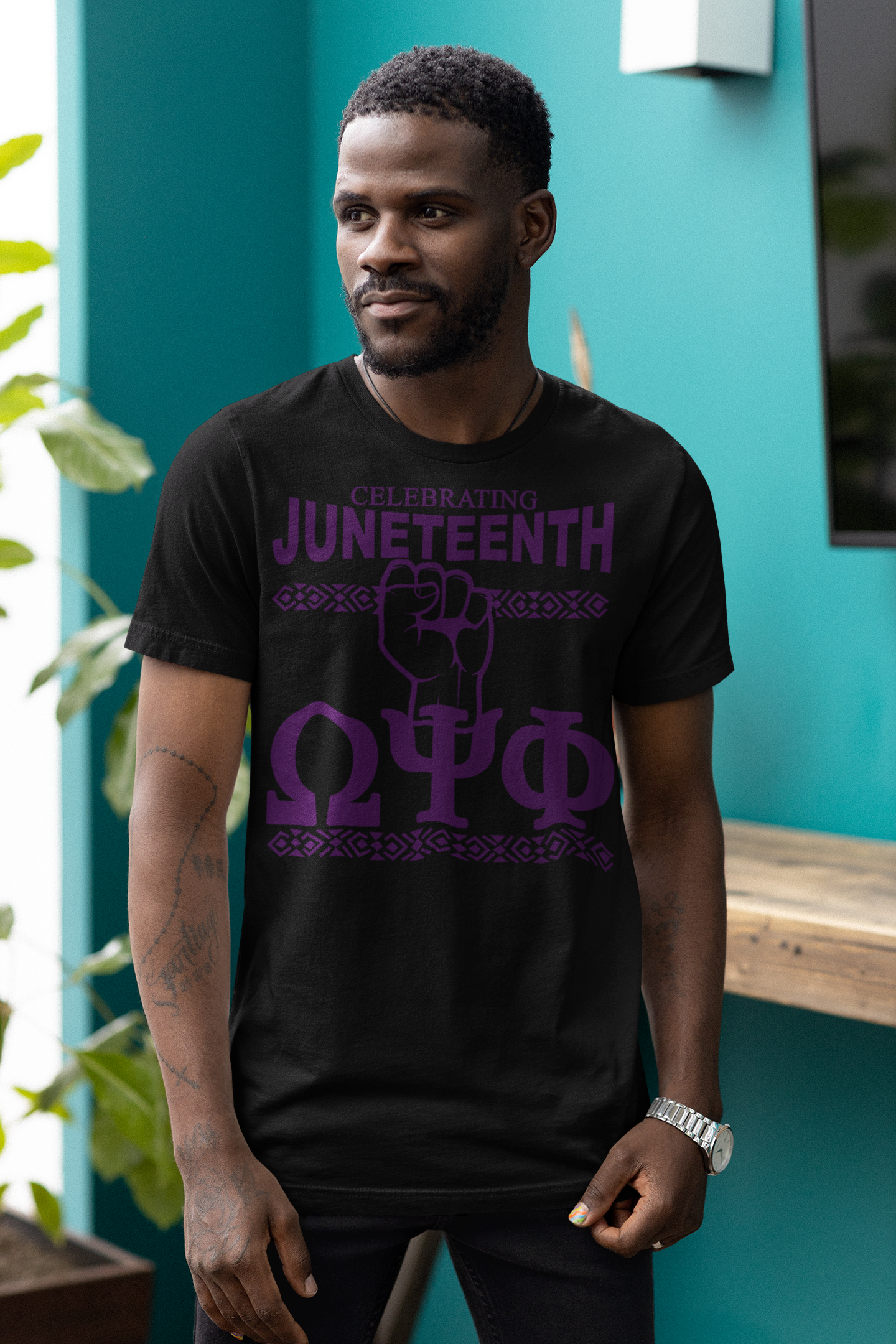 Omega Psi Phi Celebrating Juneteenth T-shirt