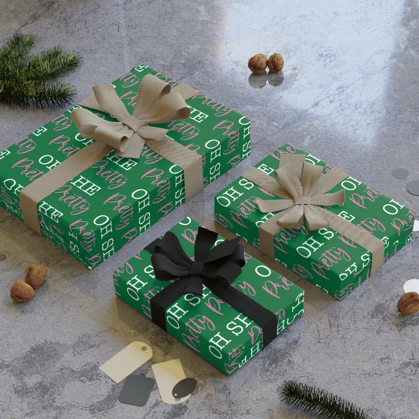 OH SHE PRETTY PRETTY Gift Wrapping Paper Roll