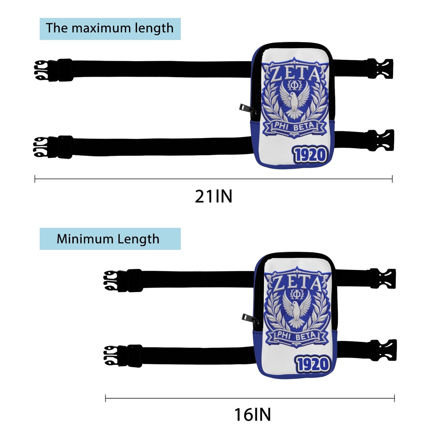 Zeta Phi Beta Thigh Bag