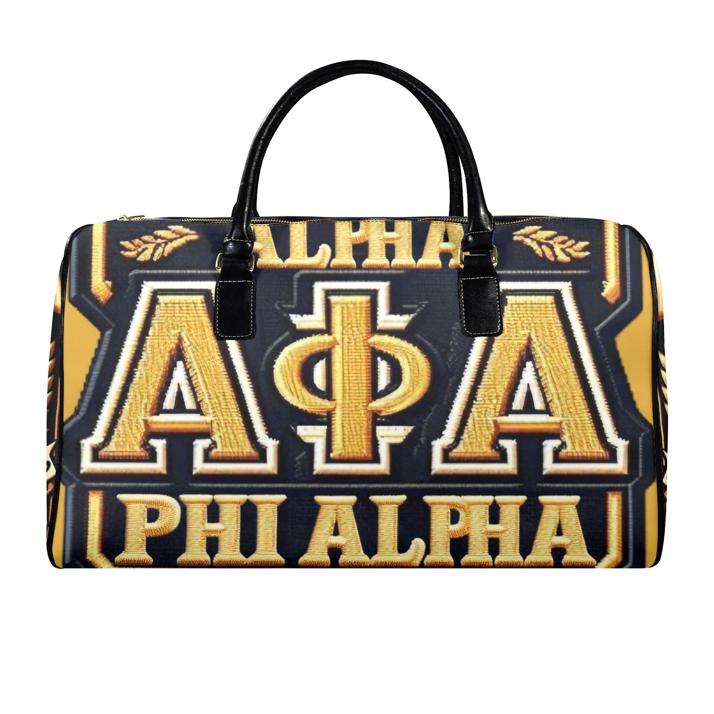 Alpha Phi Alpha Leather Travel Bag - Large