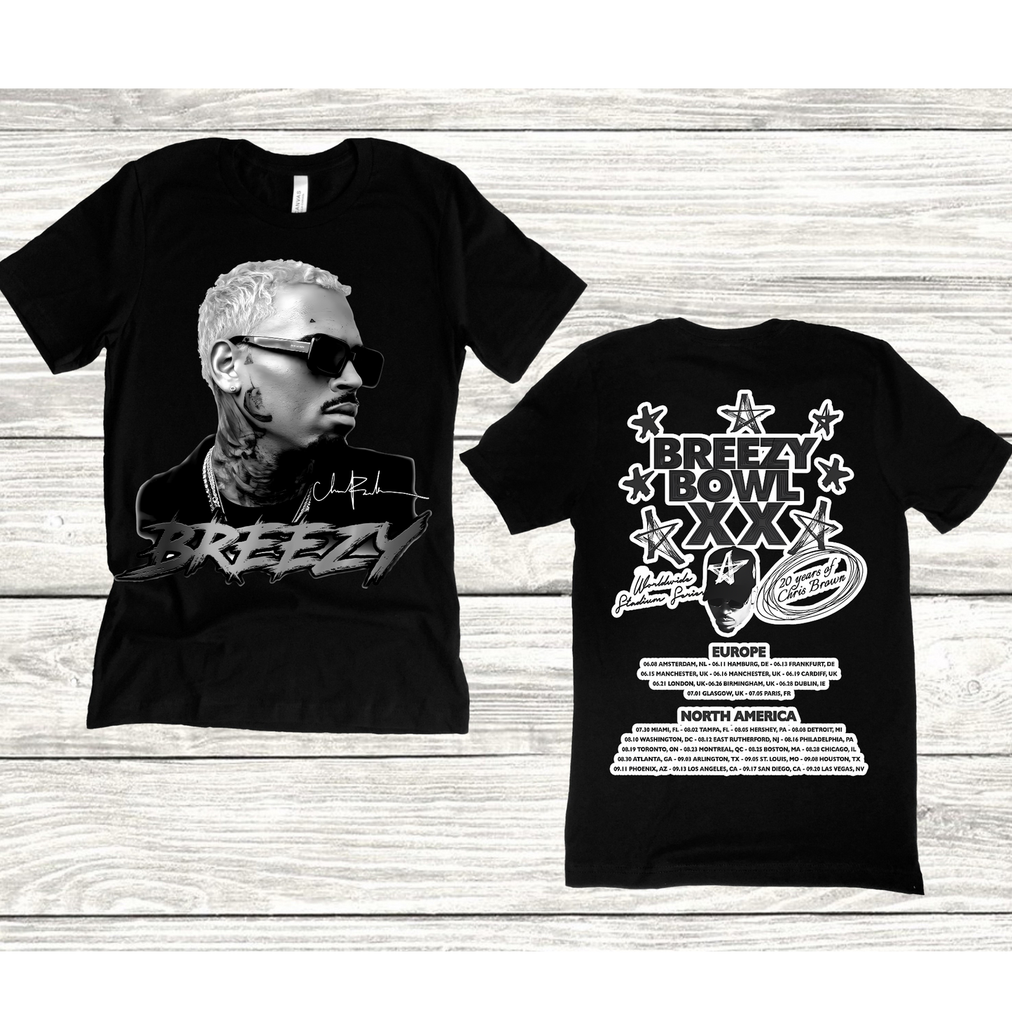 Chris Brown BREEZY BOWL CONCERT T-shirt
