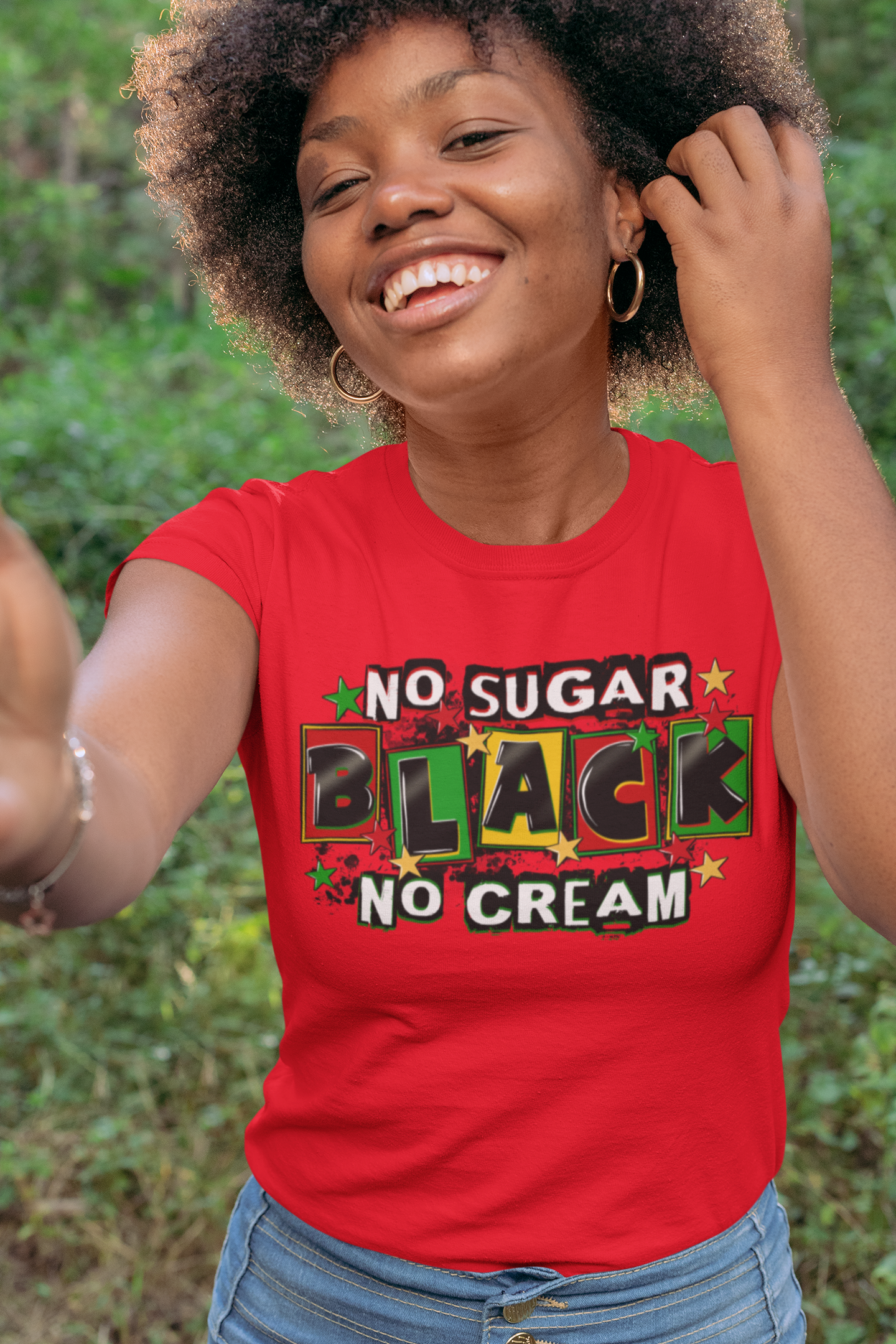 Black No Sugar No Cream T-shirt