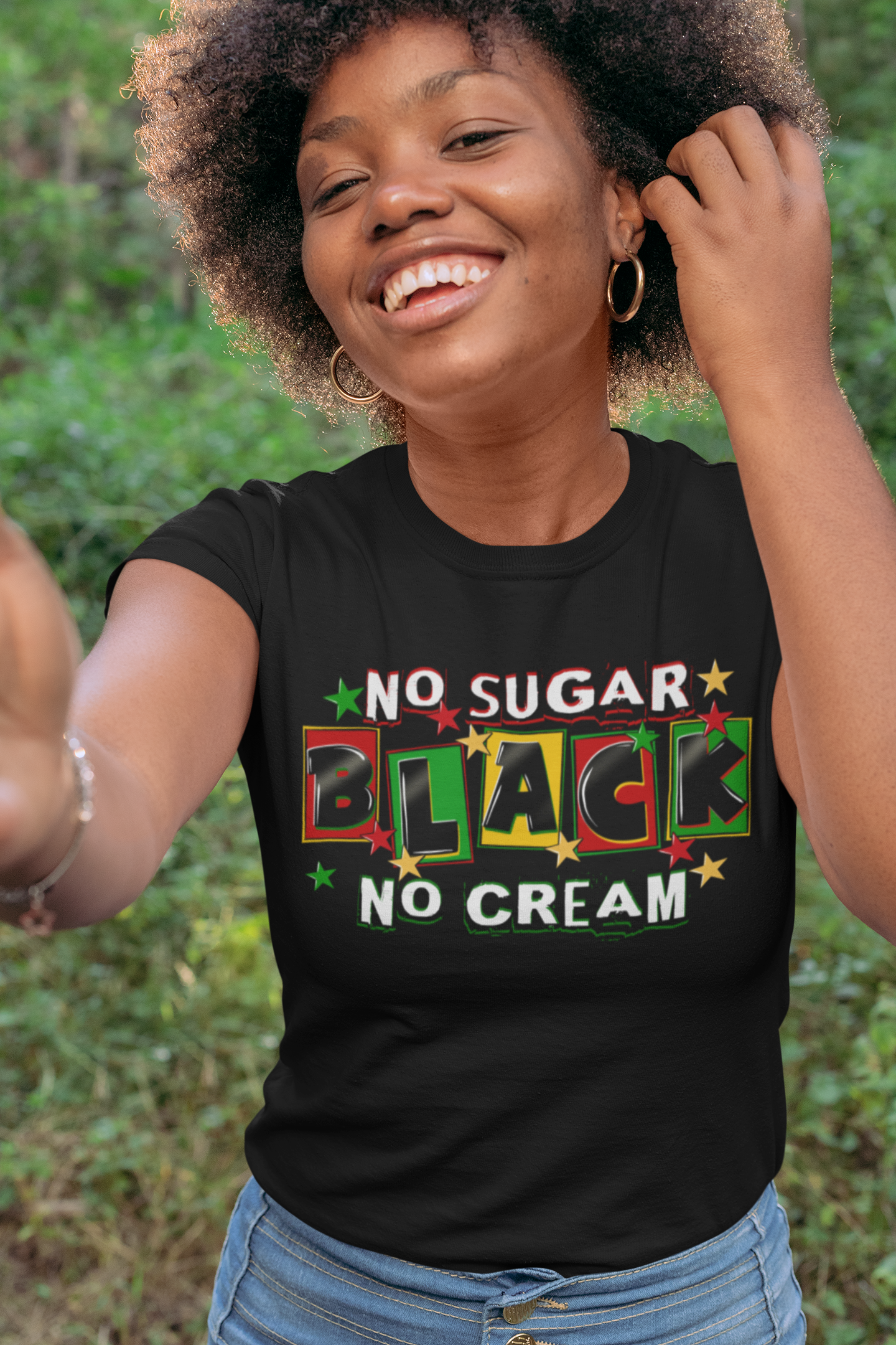 Black No Sugar No Cream T-shirt