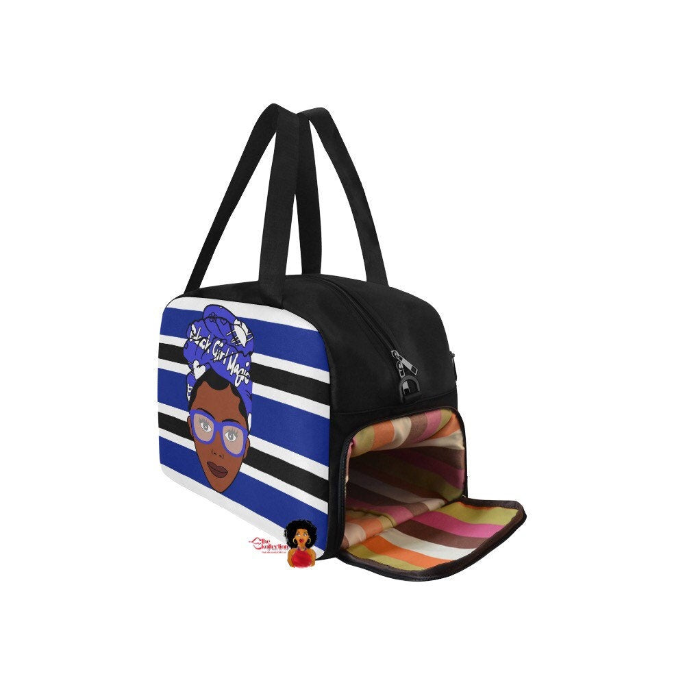 Black Girl Magic Zeta Phi Beta Inspired Gym/Overnight Bag