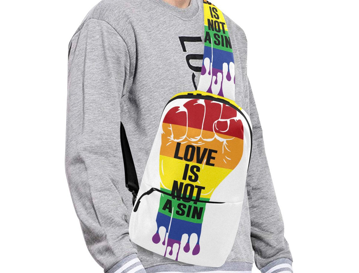 Love Is Not A Sin Chest Bag