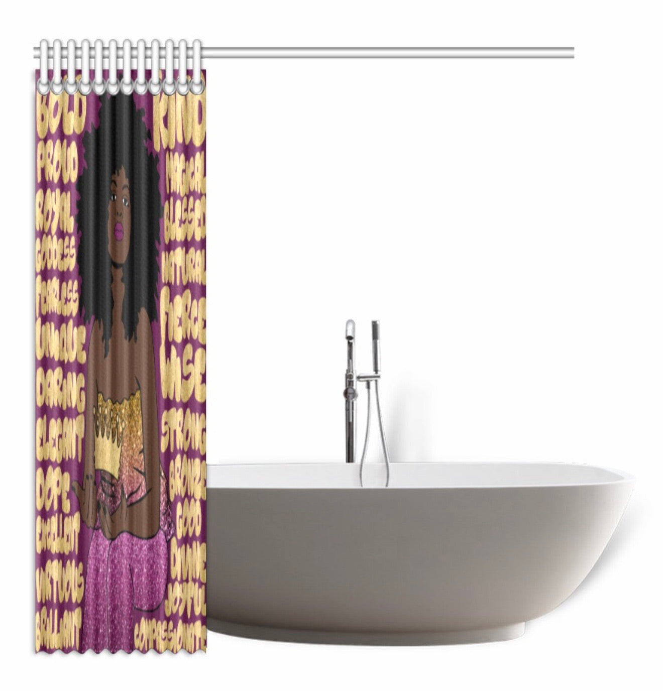 Words Of Affirmation Shower Curtain