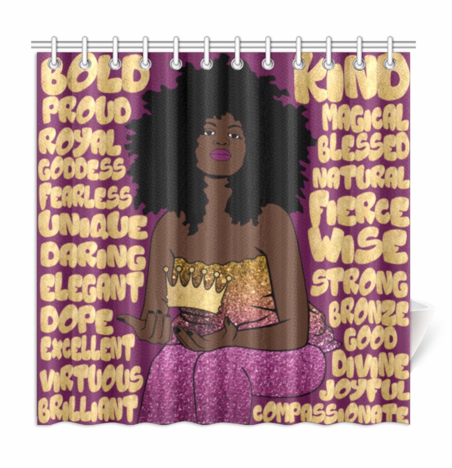 Words Of Affirmation Shower Curtain