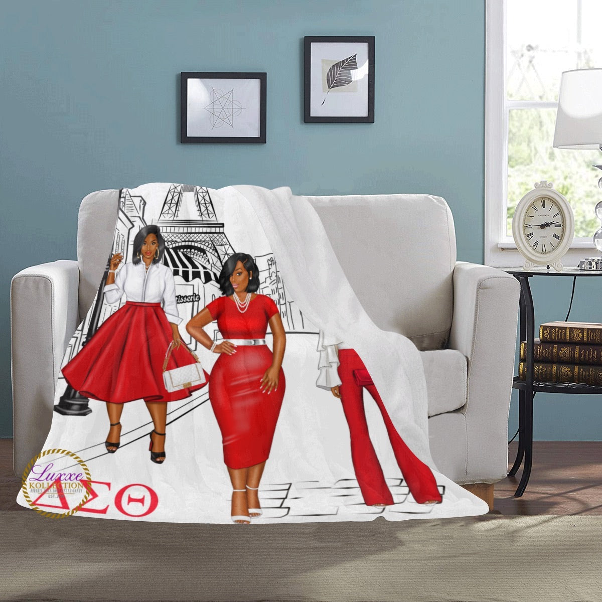 Delta’s Take Paris Delta Sigma Theta Fleece Blanket