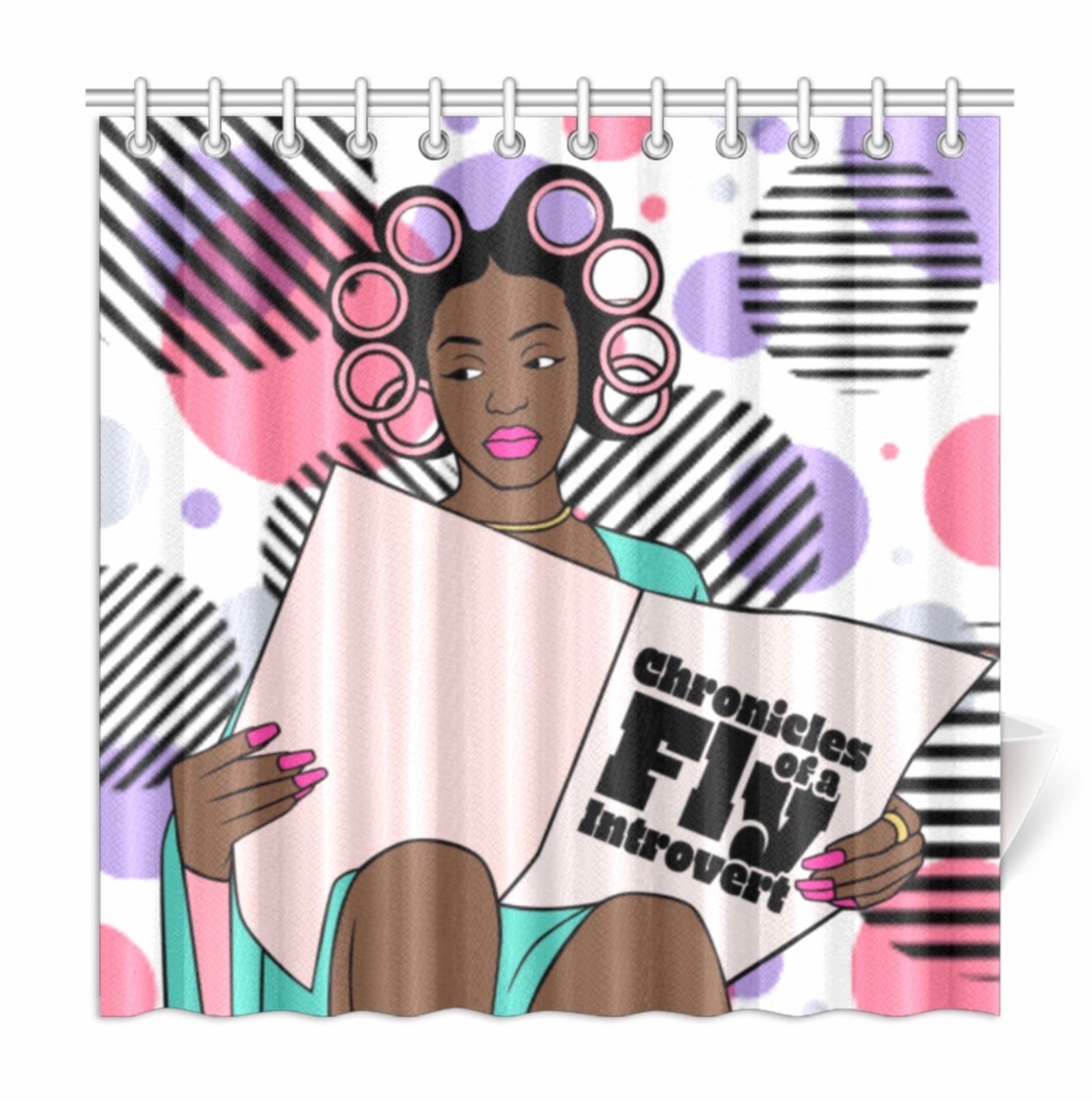 Chronicles Of A Fly Introvert shower Curtain