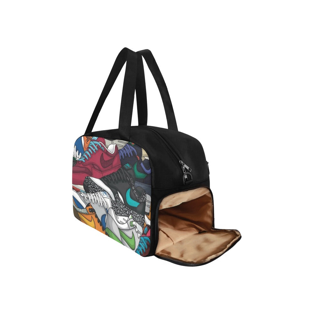 Sneaker Collage Fitness/Overnight Bag