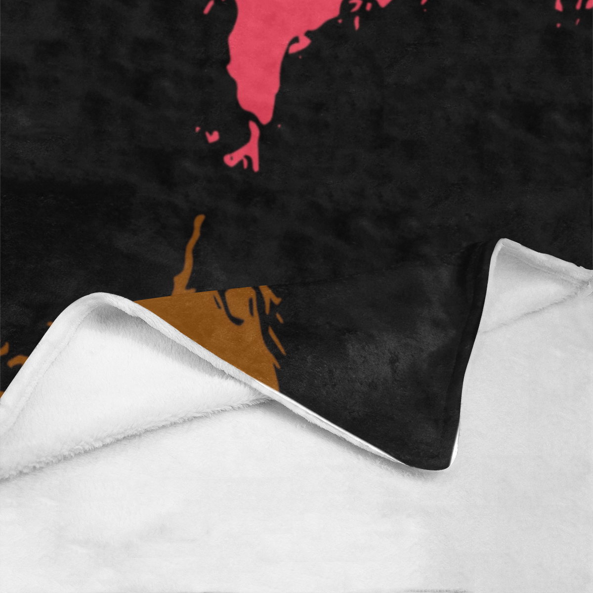 Queen In The Making Afro Puff Fleece Blanket