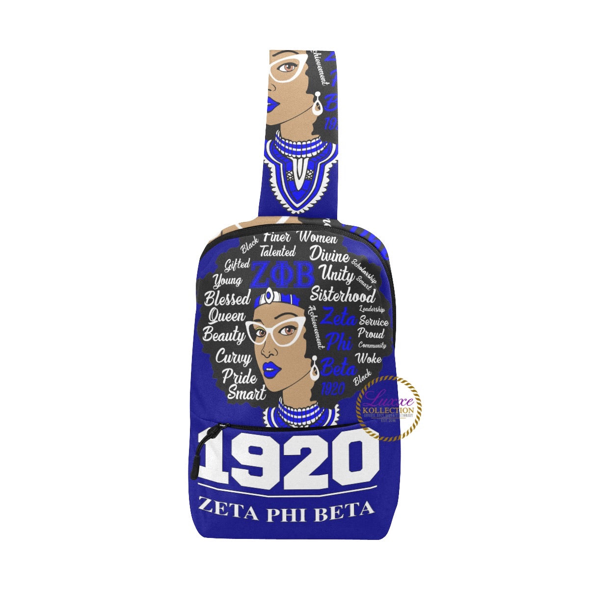 Zeta Phi Beta Afro Drip Chest Bag