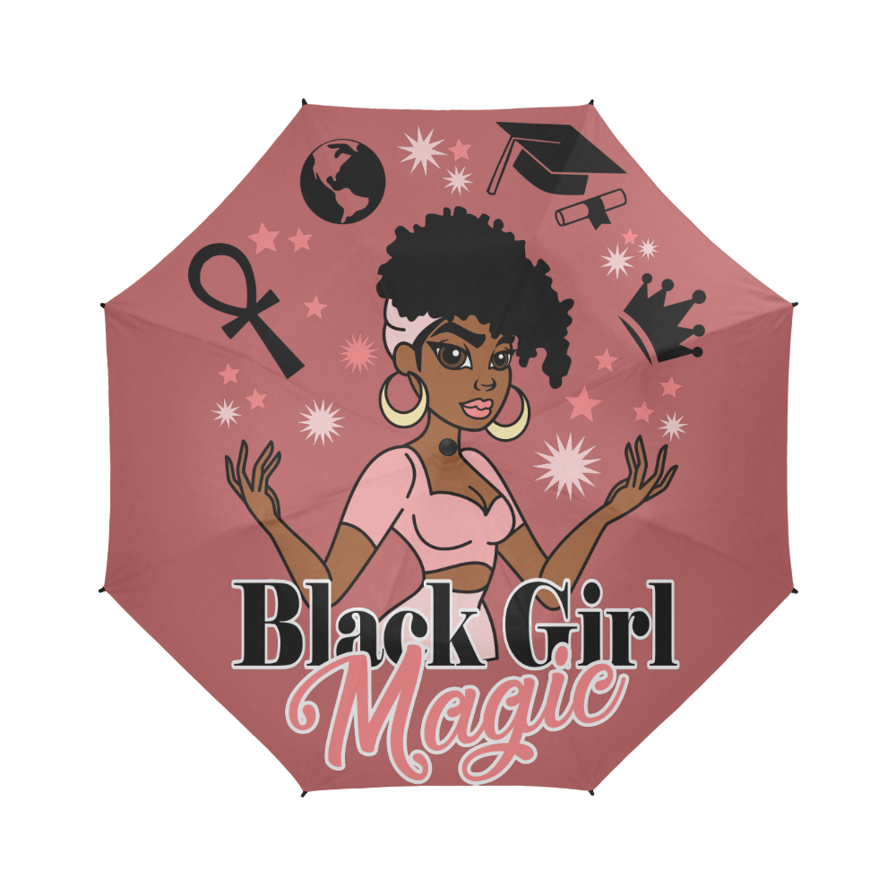 Pink Black Girl Magic Umbrella