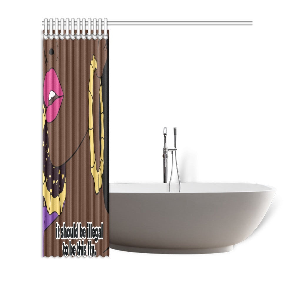 It Should Be Illegal To Be This Fly Shower Curtain