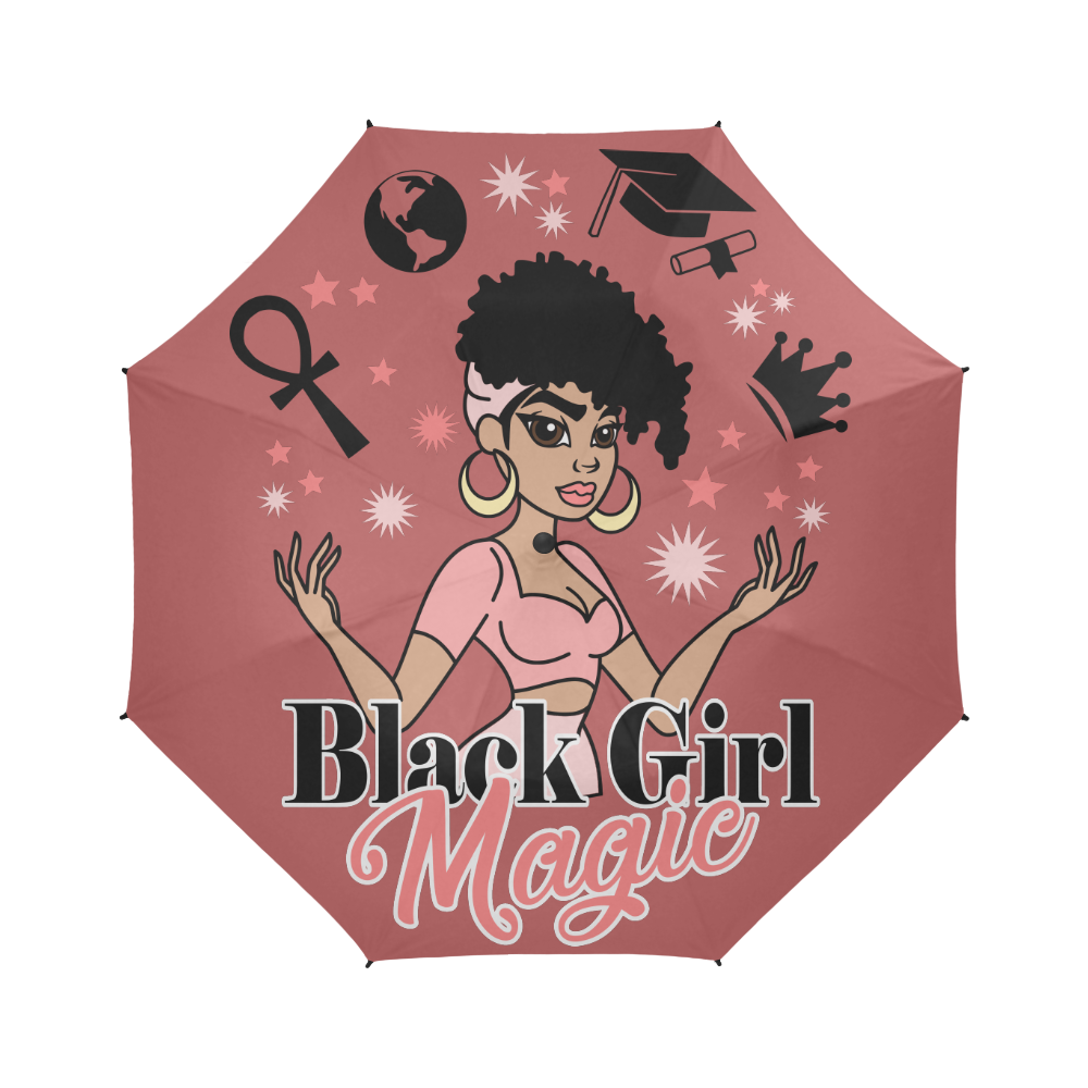 Pink Black Girl Magic Umbrella
