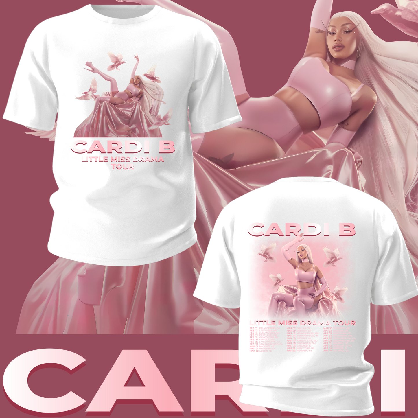 Cardi B Am I The Drama Tour T-shirt