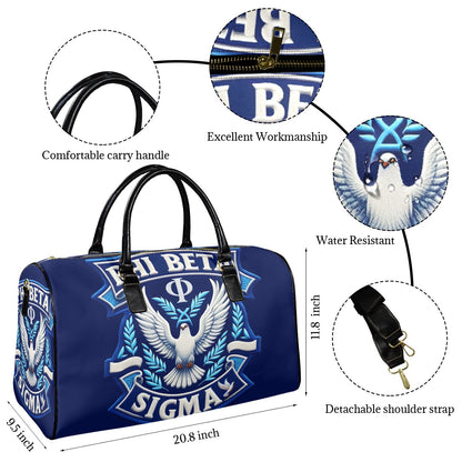 Phi Beta Sigma Leather Travel Bag-Large