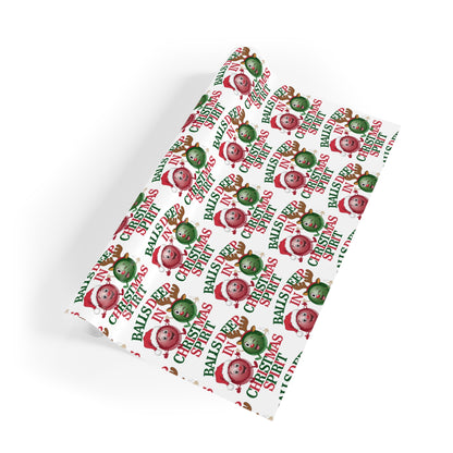 Balls Deep In Christmas Spirit Gift Wrapping Paper Rolls