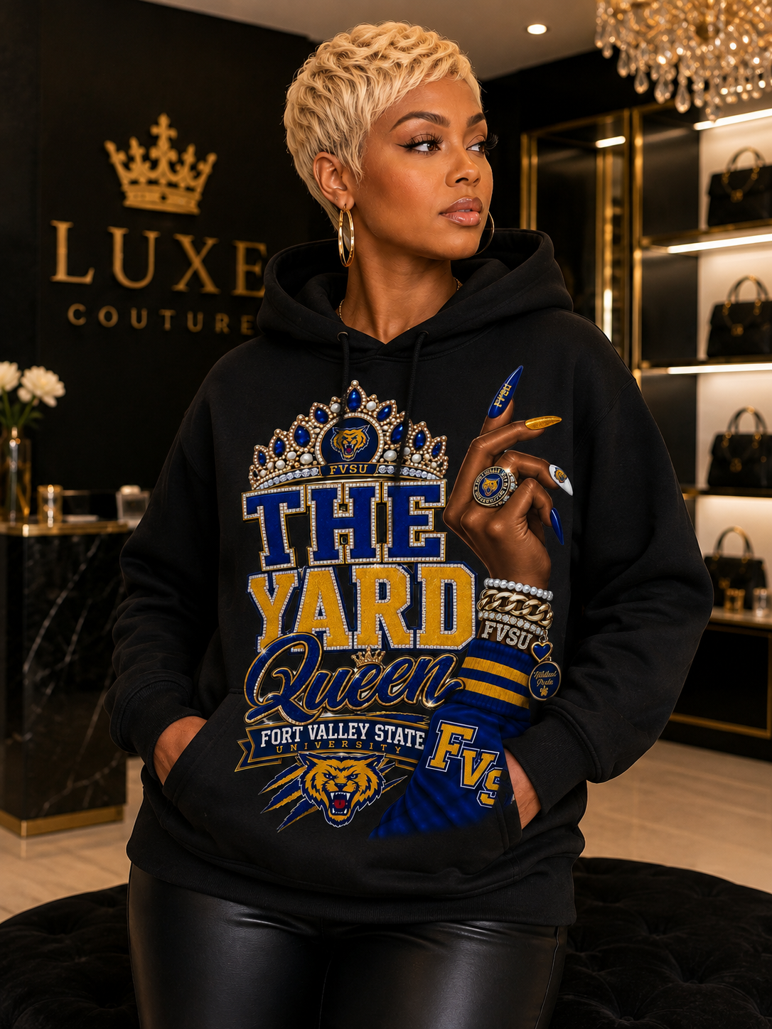 The Yard Queen Fort Valley State University Homecoming Hoodie
