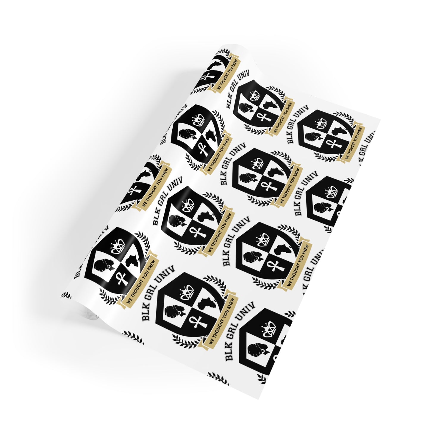 Black Girl University Gift Wrapping Paper Roll