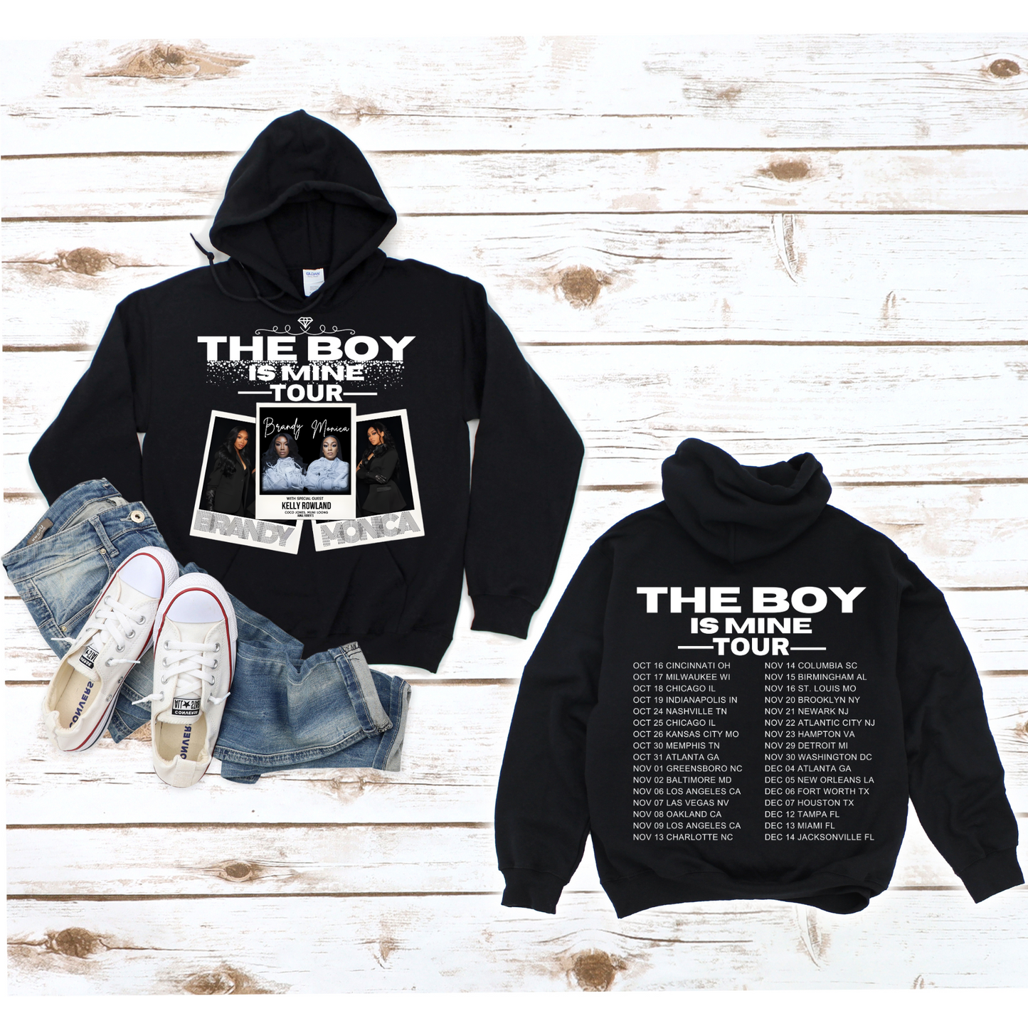 Brandy And Monica The Boy Is Mine Featuring Kelly Rowland And Muni Long Tour Hoodie