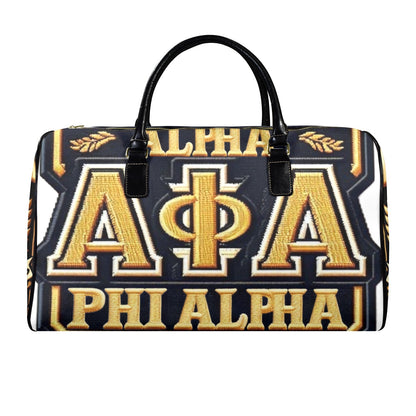 Alpha Phi Alpha Leather Travel Bag - Large