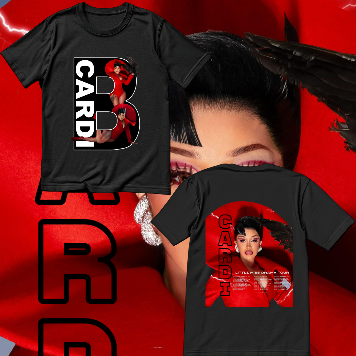 Cardi B Am I The Drama Tour T-shirt
