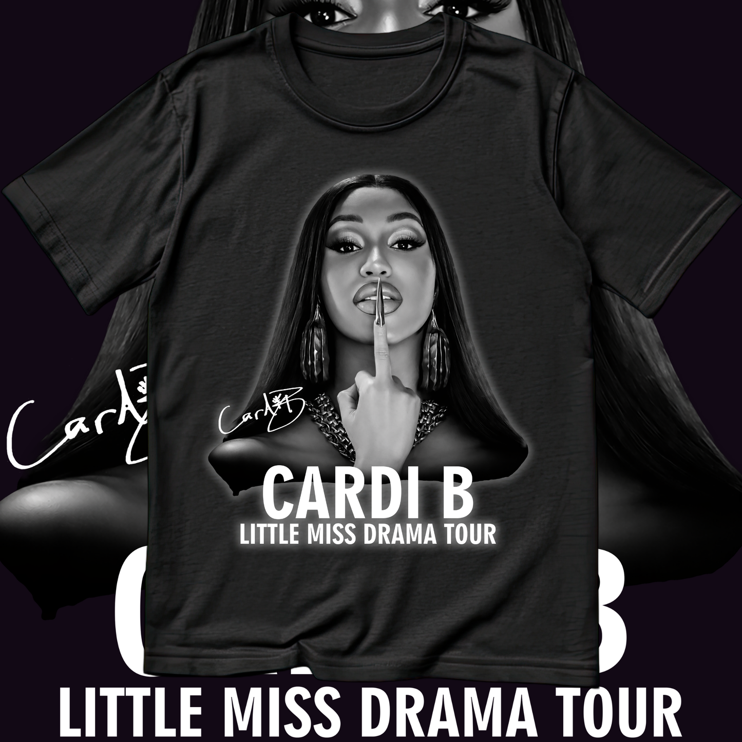 Cardi B Am I The Drama - Little Miss Drama 2026 Tour T-shirt
