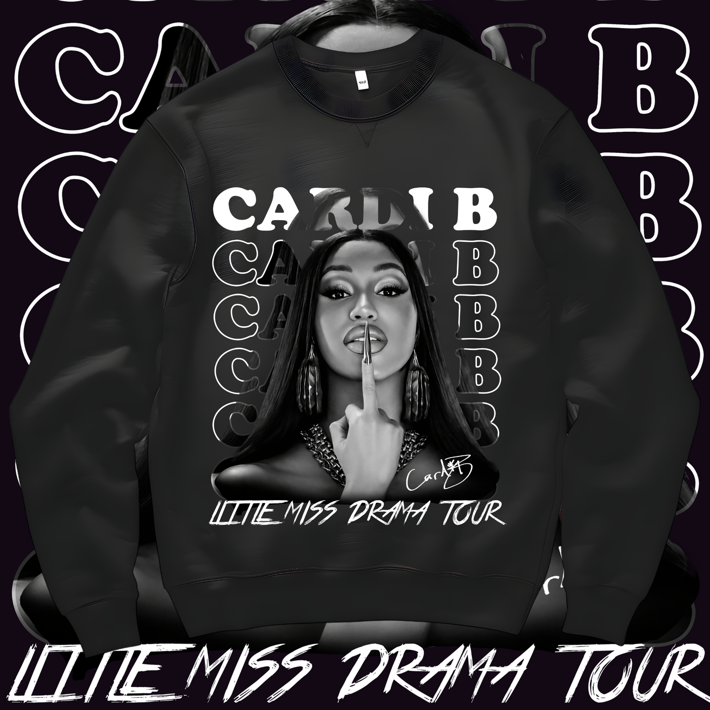 Cardi B Am I The Drama - Little Miss Drama Tour 2026 Sweatshirt