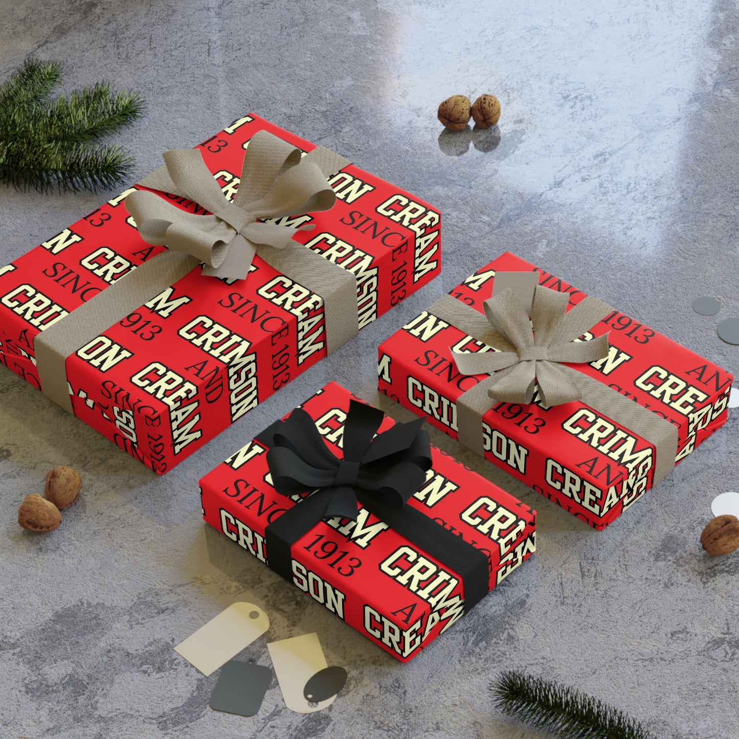 Crimson And Cream Since 1913 Gift Wrapping Paper Roll