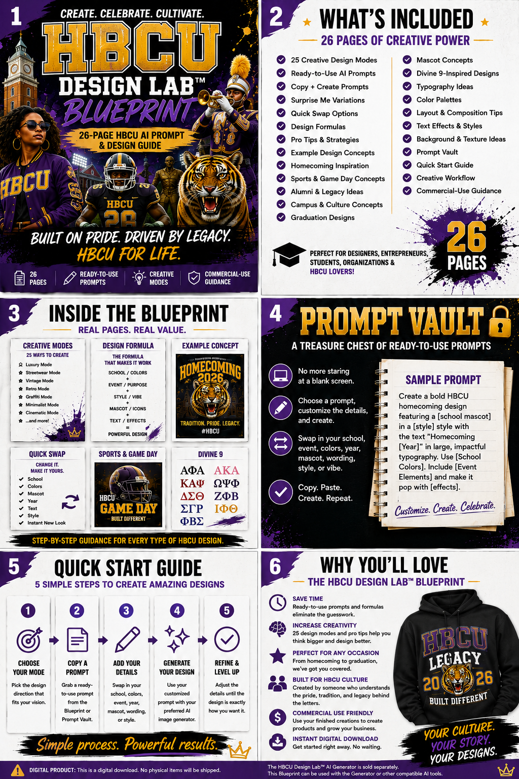 HBCU Design Lab™ Blueprint | 15-Page HBCU AI Prompt & Design Guid