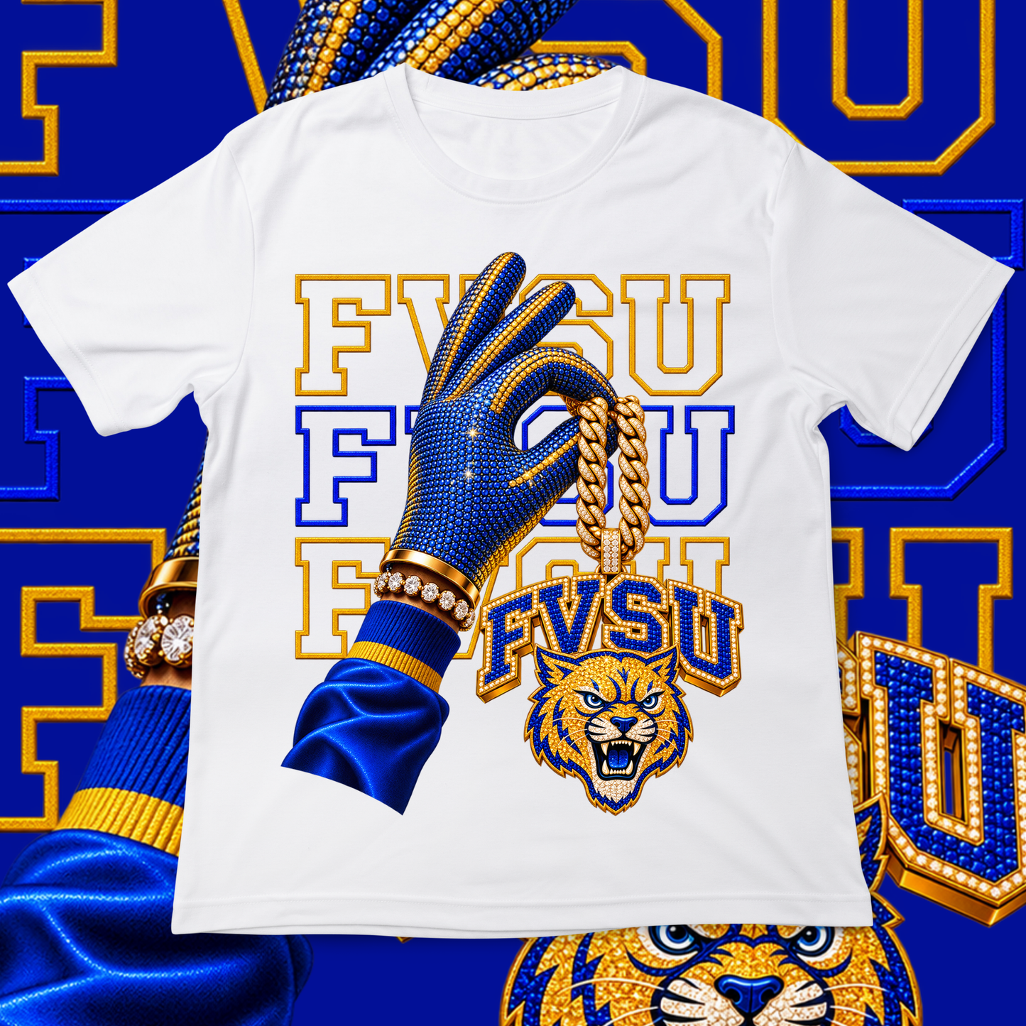 Fort Valley State University MJ Glove T-shirt
