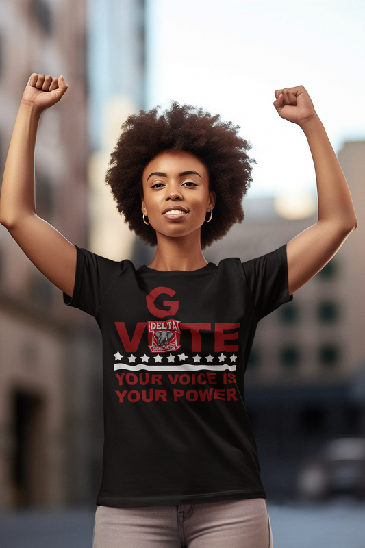 Delta Sigma Theta -GO VOTE- Your Voice Is Your Power T-shirt