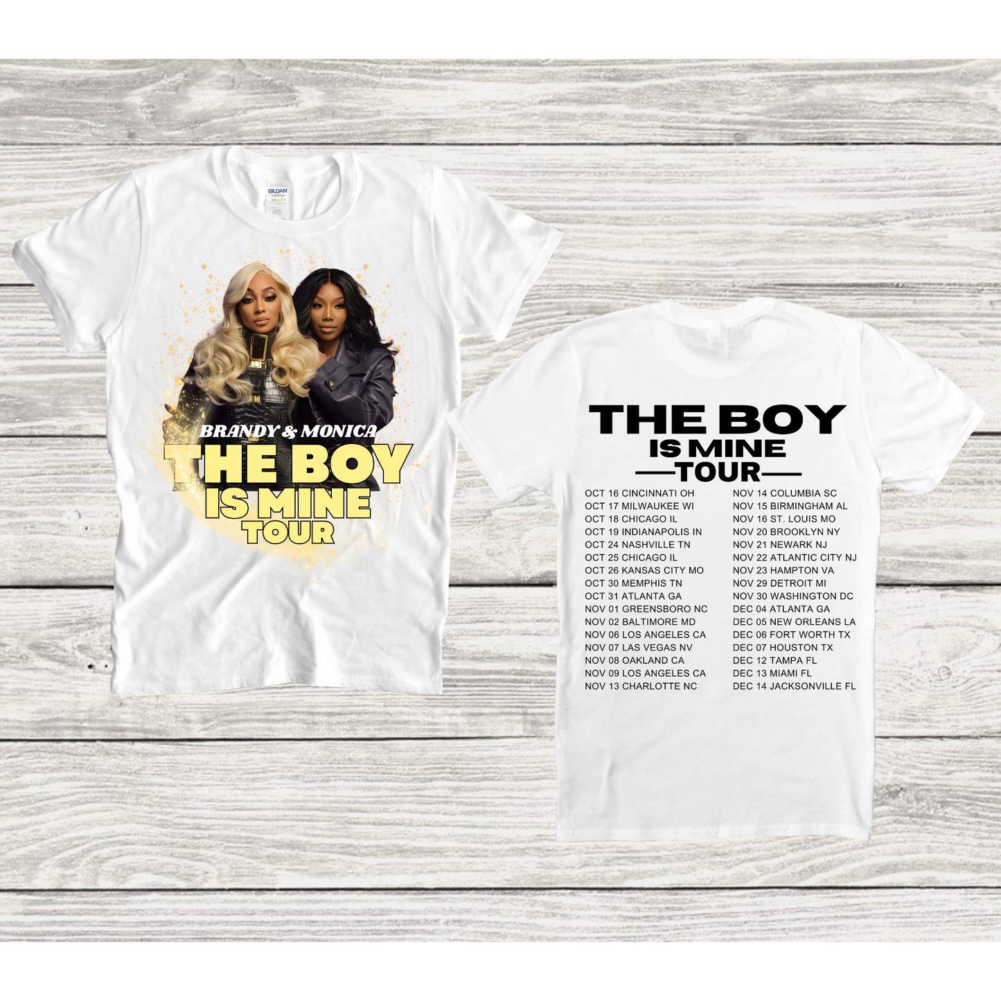 Monica And Brandy The Boy Is Mine Tour T-shirt