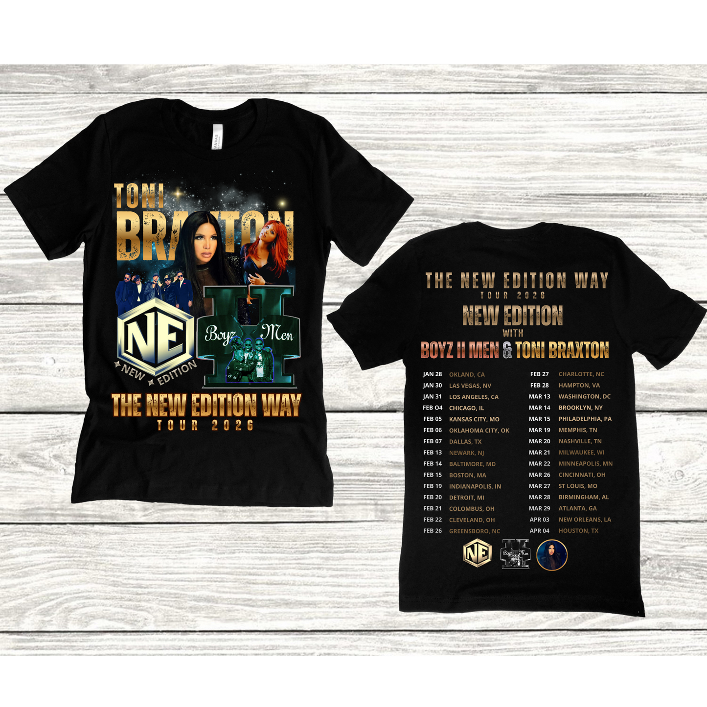 NE Toni Braxton - The New Edition Tour 2026 T-shirt
