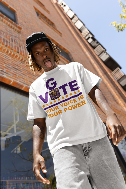 Omega Psi Phi Go Vote Your Voice Is Your Power T-shirt