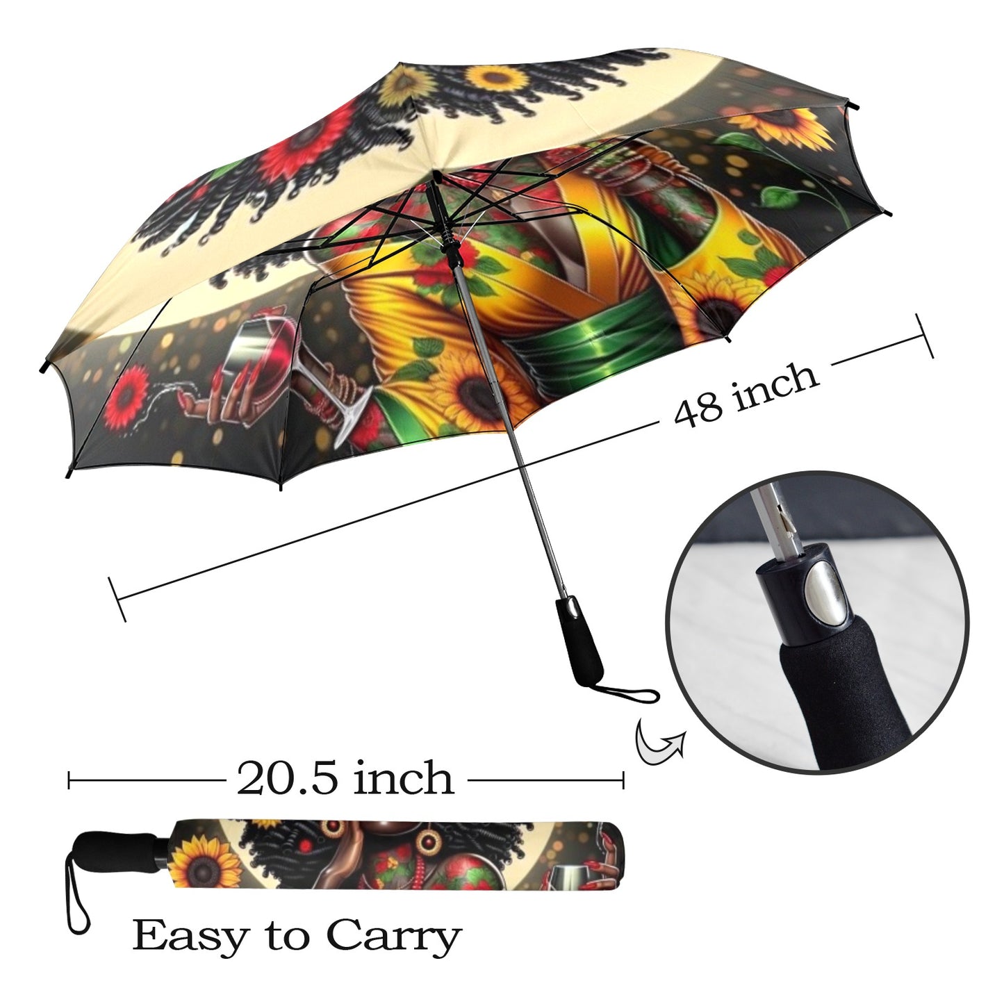 Bohemian Sunflower Umbrella