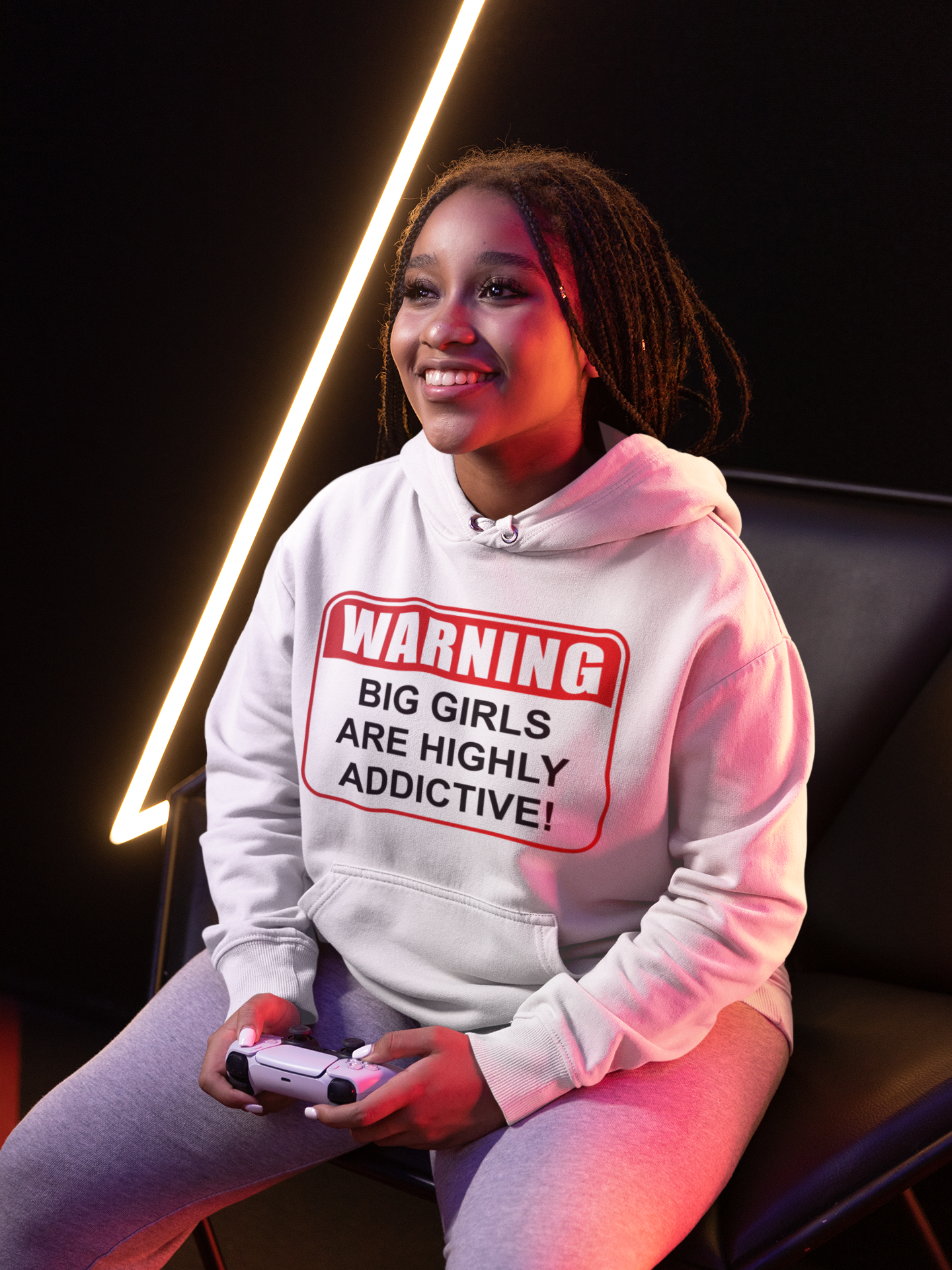 WARNING Big Girls Are Highly Addictive Hoodie