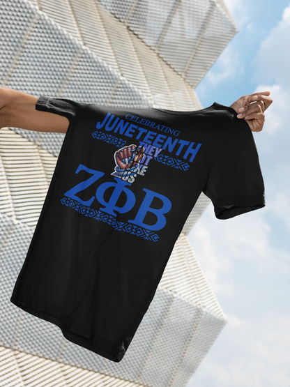 Zeta Phi Beta Celebrating Juneteenth They Not Like Us T-shirt