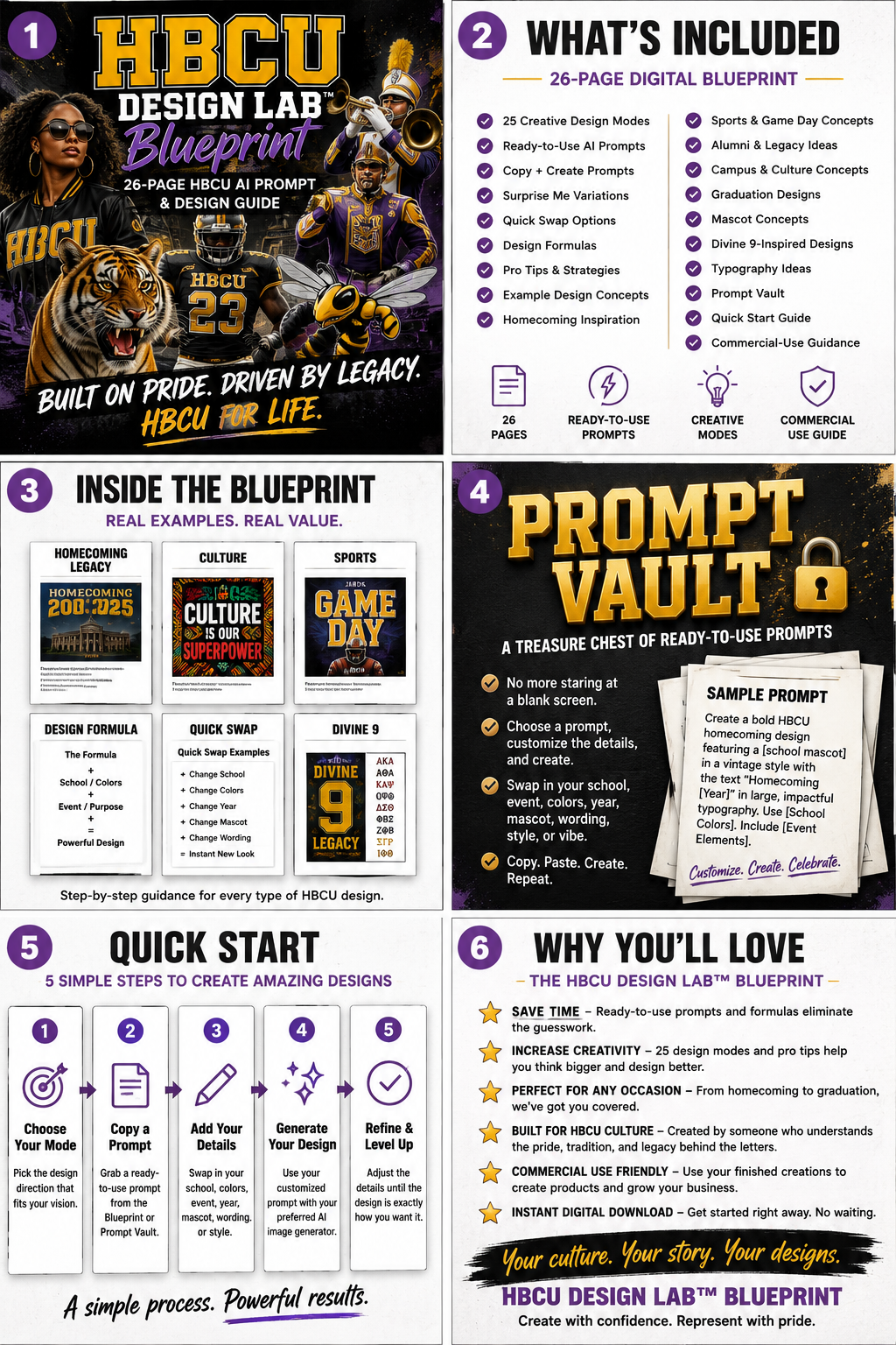 HBCU Design Lab™ Blueprint | 15-Page HBCU AI Prompt & Design Guid