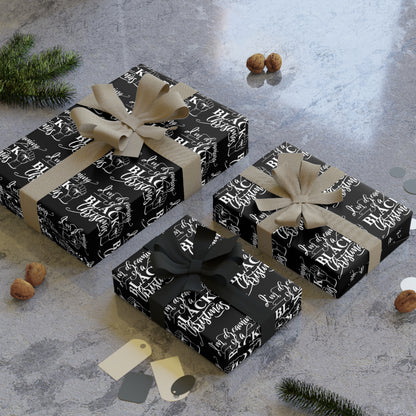 I'm Dreaming Of A Black Christmas Gift Wrapping Paper Roll