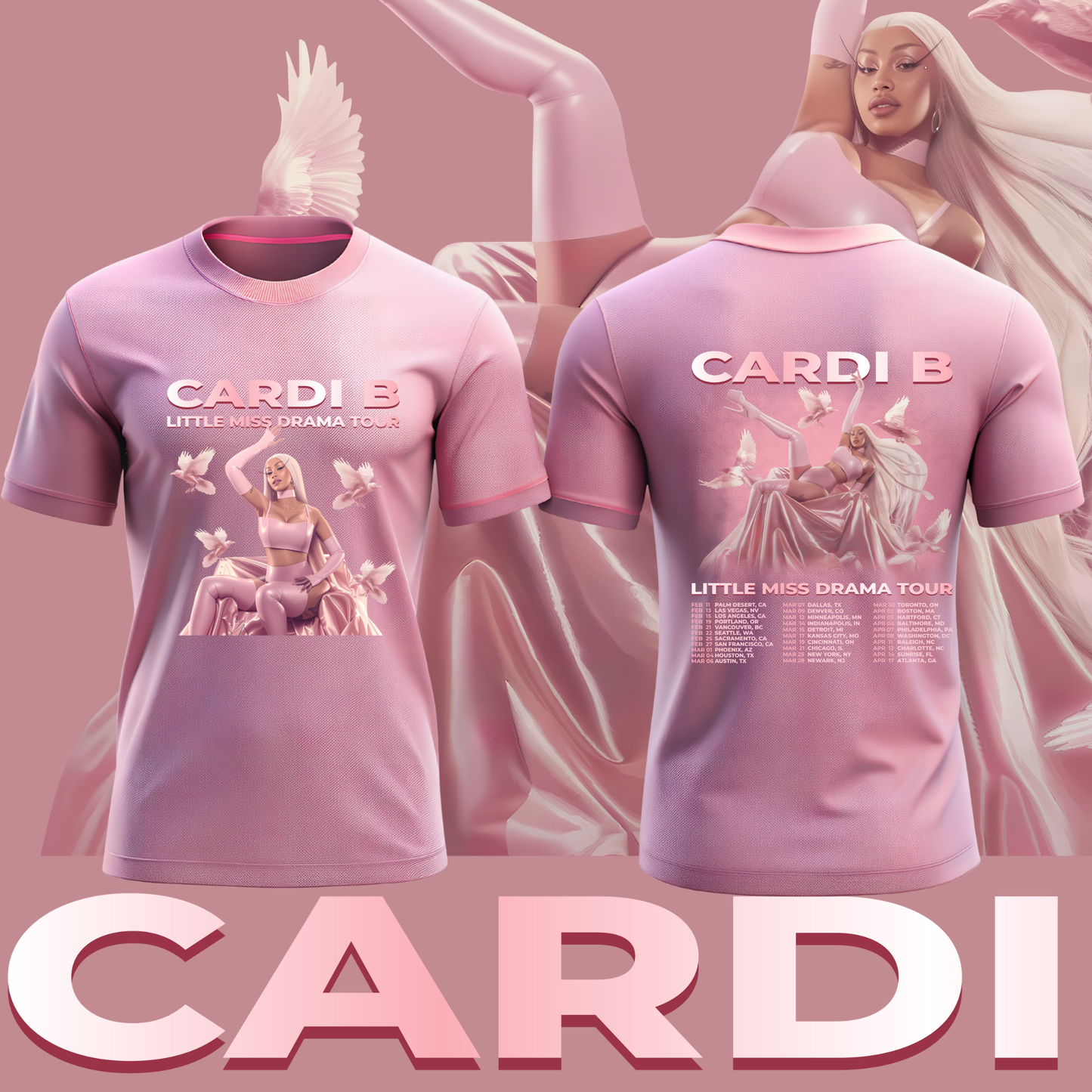 Cardi B Am I The Drama Tour T-shirt