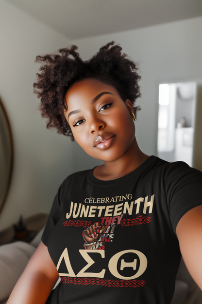 Delta Sigma Theta Celebrating Juneteenth They Not Like Us T-shirt