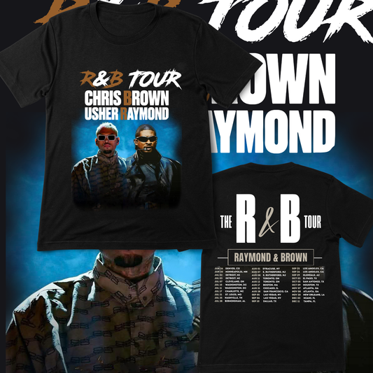 The R&B Tour T-shirt …Usher Raymond & Chris Brown 2026 Tour T-shirt