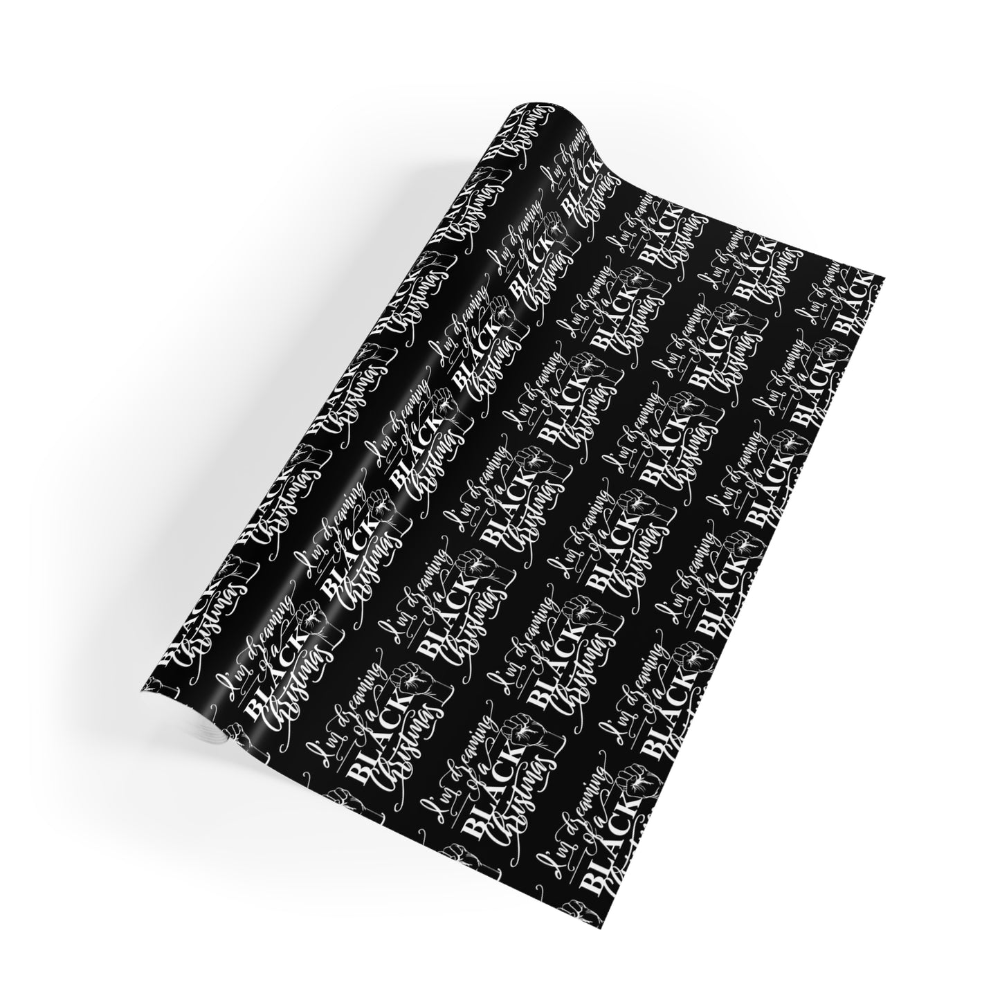 I'm Dreaming Of A Black Christmas Gift Wrapping Paper Roll