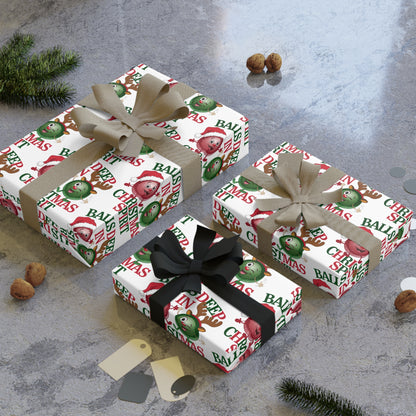 Balls Deep In Christmas Spirit Gift Wrapping Paper Rolls