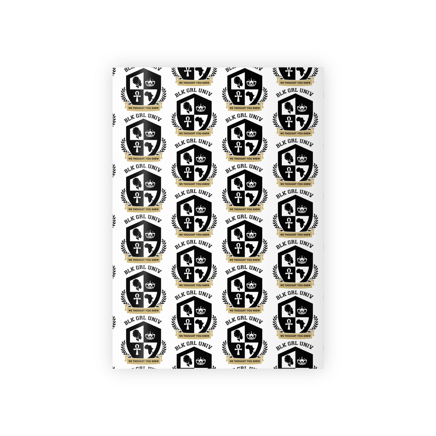 Black Girl University Gift Wrapping Paper Roll