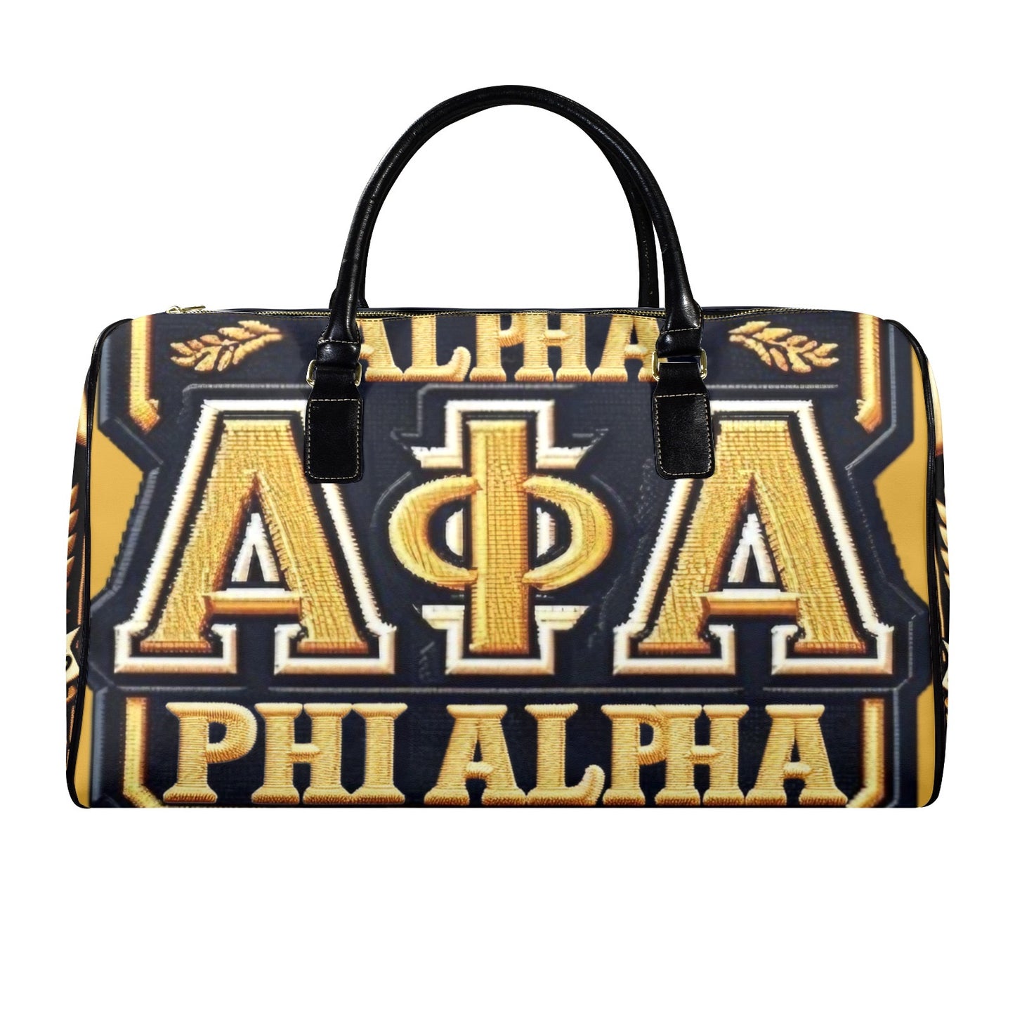 Alpha Phi Alpha Leather Travel Bag - Large