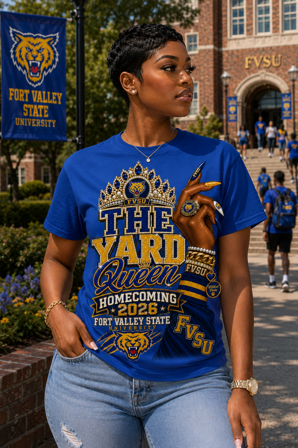 The Yard Queen Fort Valley State University Homecoming T-shirt