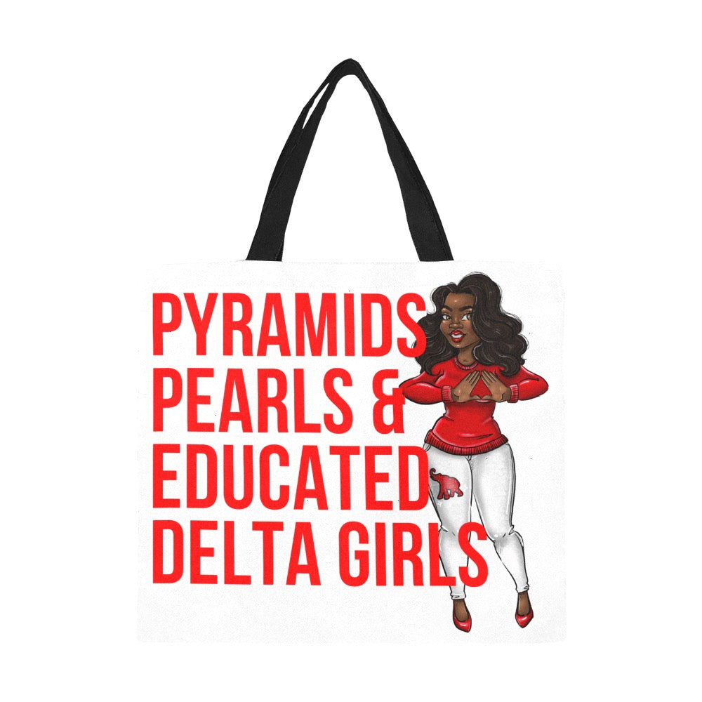 Pyramids Pearls & Educated Delta Girls Tote Bag